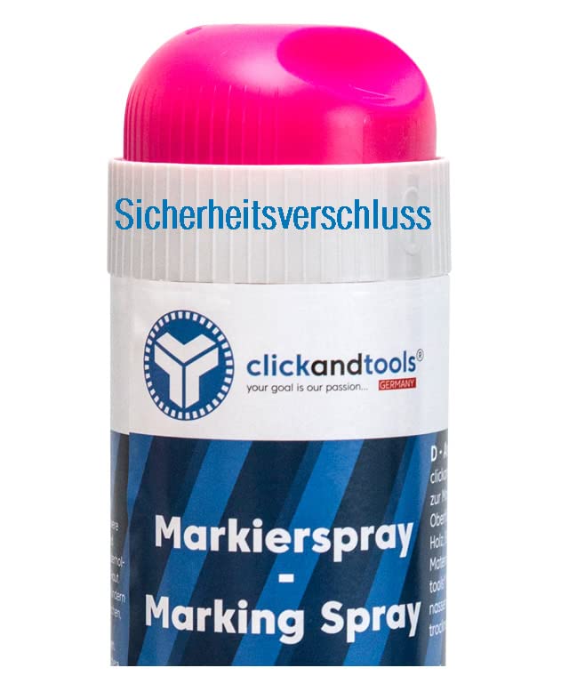 6 l (9,67 € / 1 l) Markierungsspray leuchtend blau clickandtools® 12'er Pack mi