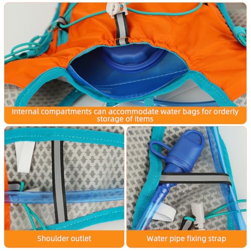 Image of Proberos 5L Hydration Backpack Vest with 2L Water Bladder, Quick Dry Nylon Mesh Pack for Men Women, Tactical Water Bag, Ultra Lightweight Outdoor Gear Backpack, Hiking, Trail Running-Orange
