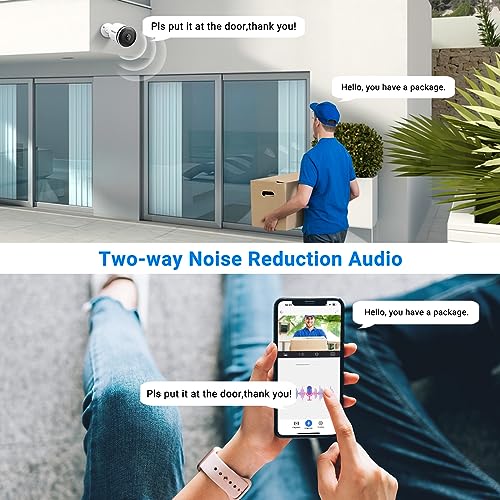 Image of VIKYLIN 8MP PoE IP Camera,Outdoor 4K Security Bullet Camera with Smart AI Human /Vehicle Detection,2.8mm Lens Wide Angle,2-Way Audio, Micro Slot(256GB),H.265+,IP67,Blue Iris, NDAA Compliant