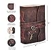 LEATHER VILLAGE Leather Journal – 200 Handmade Vintage Deckle Edge Paper – Leather bound Journal For Women Men- Vintage Key Closure - Book of Shadows - 6X4 inches (A6) - Fuchsia