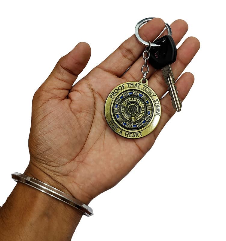 V2fashion_Ironman Arc Reactor Heart (Proof Tony Heart) Metal Premium Superhero Limited Edition Keychain (Multicolour) Pack of 01-image-24
