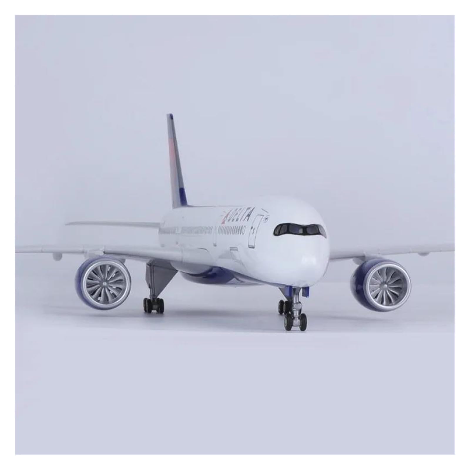 Diecast zabawki samolotowe w skali 1 142 dla A350 Delta Model samolotu zabawka samolot miniaturowy samolot na kolekcjonerską pamiątkę do zbierania i wyświetlania (ze światłem)
