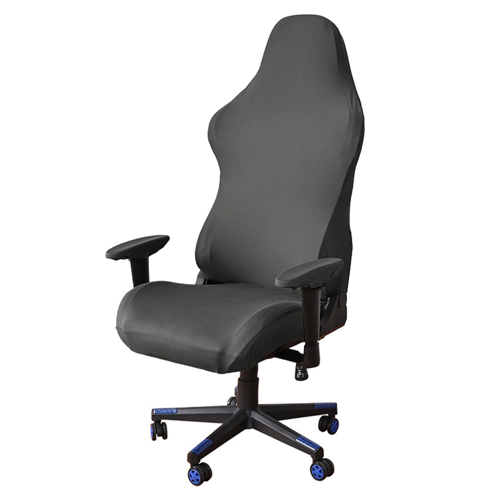 Carotoe Dark Gray Stretch Chair Covers, Milk Silk, Chair Cover Enhances Comfort For Dining And Chairs Slipcovers Breathable Protectors
