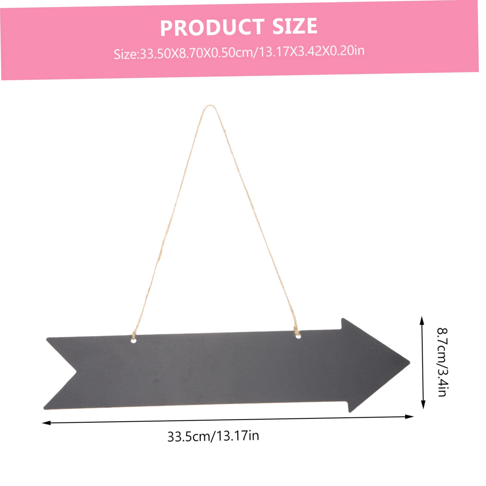 ibasenice 6pcs Blank Erasable Arrow Signs Diy Chalkboard Directional Decor for Cafes Shops Restaurants and More