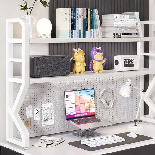 Panneaux perforés muraux blancs de rangement de 55 cm pour bureau et comptoir d'étudiant