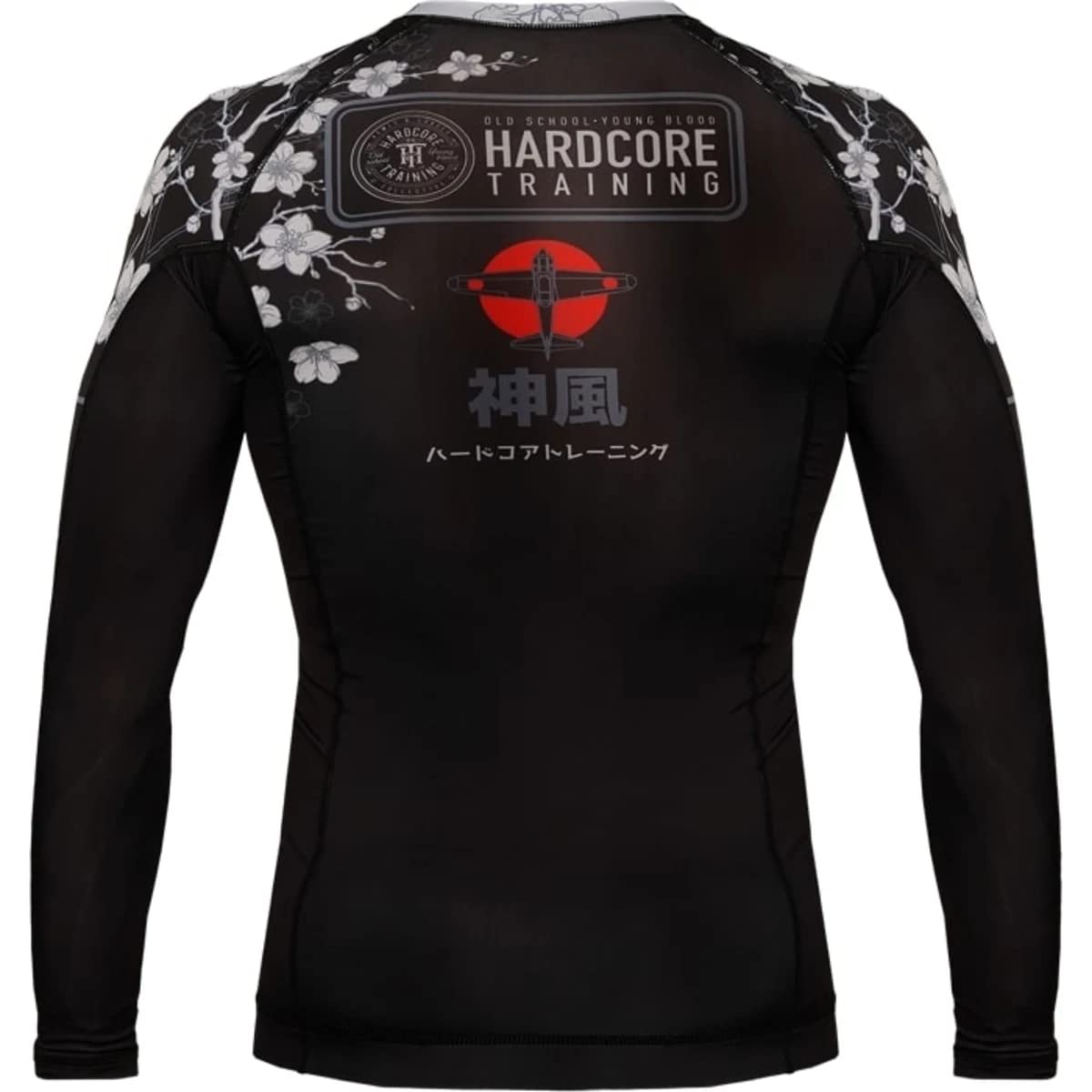 Hardcore Training Rash Guard Mężczyźni Kompresja Koszulka Długi Rękaw BJJ MMA No-Gi Obcisła Grappling Boks (DE/NL/SE/PL, Alfa, L, Regularny, Regularny, czarny/szary/czerwony)