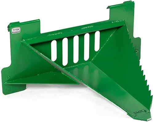 Titan Attachments Economy Series - Excavadora de cucharas para árbol de tocón, se adapta a gancho y pasador John Deere, borde delantero dentado,