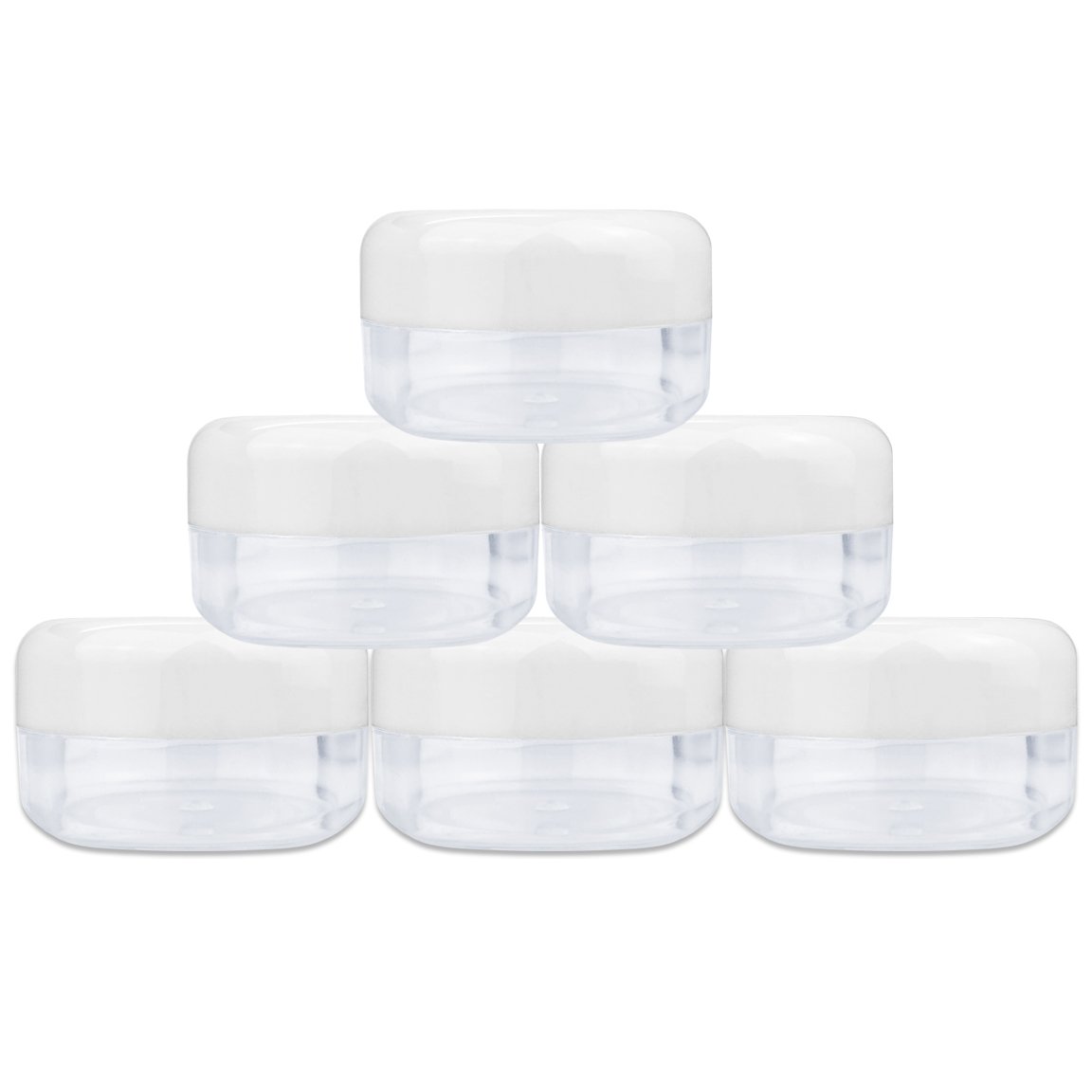 (Quantity: 120 Pieces) Beauticom 15G/15ML (0.5oz) Round Clear Jars with White Lids for Lotion, Creams, Toners, Lip Balms, Makeup Samples - BPA Free 3