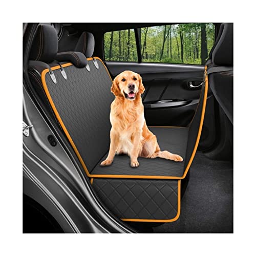 犬用トイレトレー 犬のトイレ カーシートカバー 犬 車 マット ペット 犬 車 後部座席 クッション 吊り下げ マットレス プロテクター(Orange border)