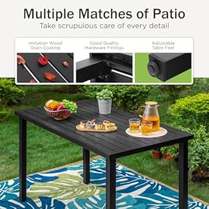 PHI VILLA 5 PCS Outdoor Bar Set, Counter Height Swivel Chair with Rectangle Metal Table, Textilene Fabric and Quick-Drying Waterproof,High Patio Set for Garden, Yard, Poolside PHI VILLA 5 PCS Outdoor Bar Set Counter Height Swivel Chair with Rectangle Metal Table Textilene Fabric and Quick Drying WaterproofHigh Patio Set for Garden Yard Poolside