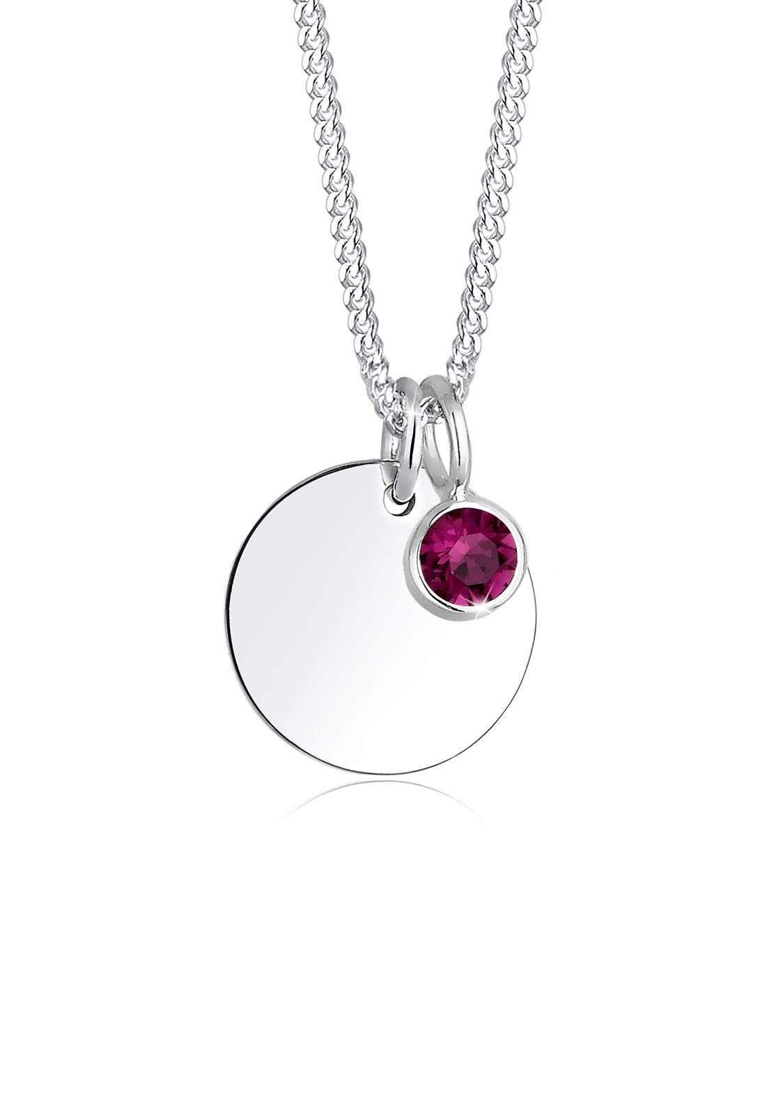 Elli Necklace Birthstone February Crystals 925 Silver