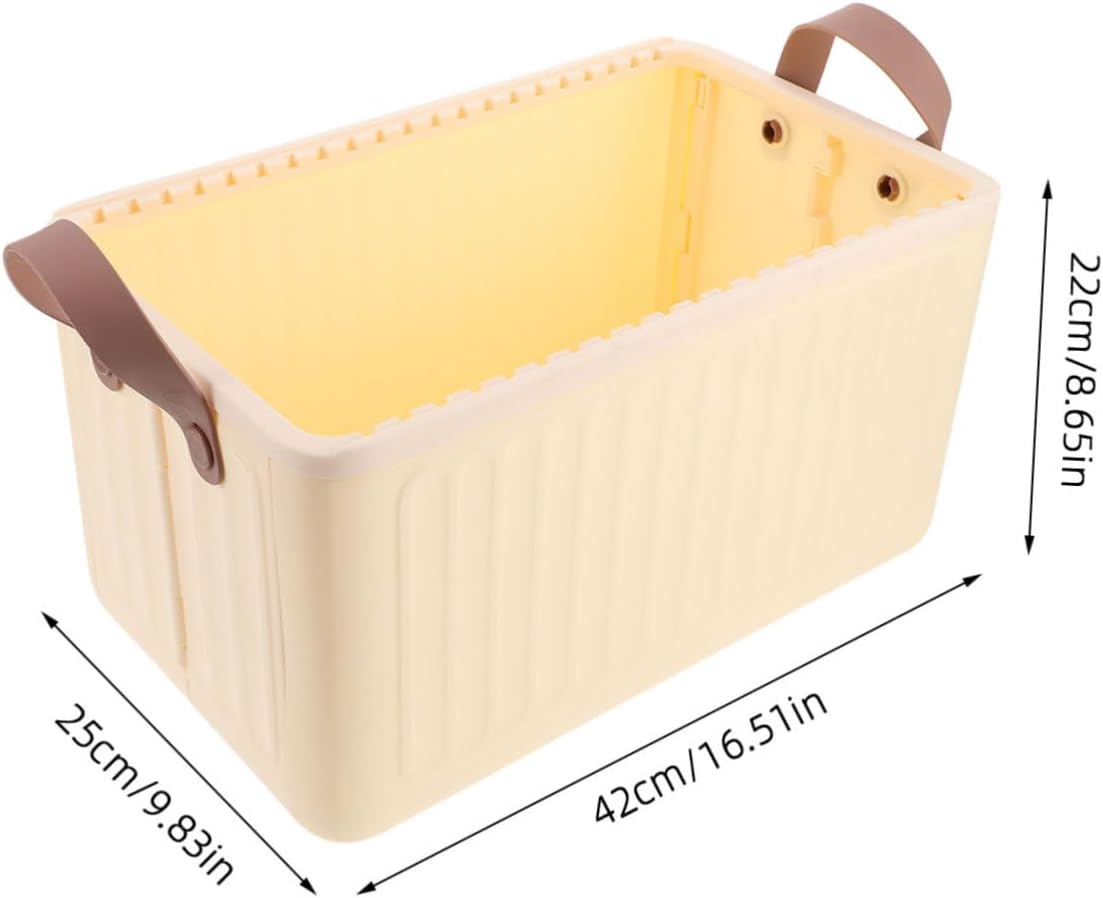 Foldable Clothes Storage Box for Wardrobe, Stackable Plastic Bin image 2