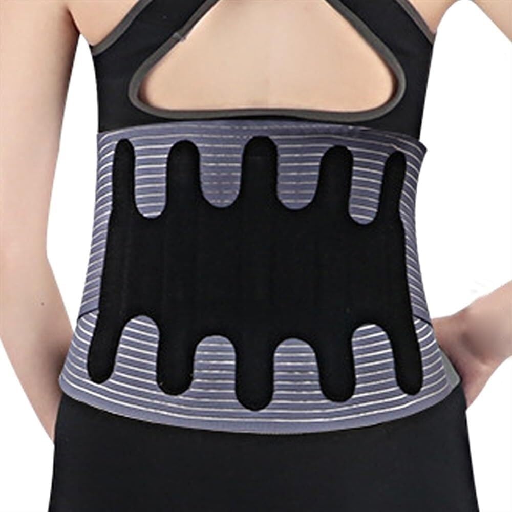 Faja Lumbar Cinturón De Entrenamiento Cintura Transpirable para Descompresión La Columna Vertebral Lumbar para Hombres Y Mujeres Soporte Lumbares(Large)
