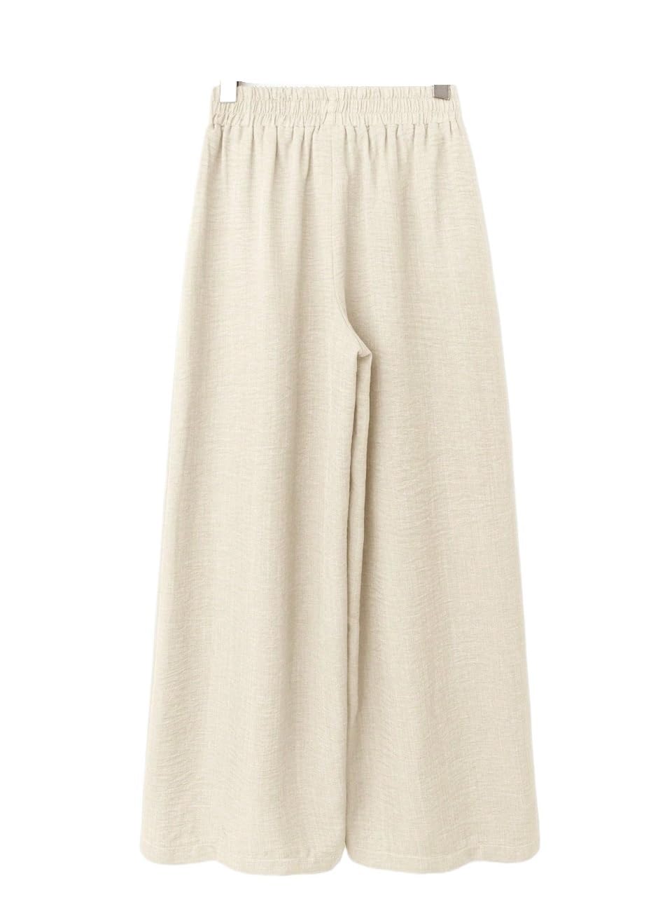 Womens Wide Leg Casual Pants Casual Solid Color Wide Leg Pants