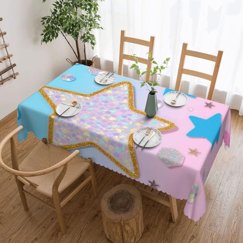 Nappe paillettes d'étoiles anti-tache 137x183cm pour décoration de table - 2