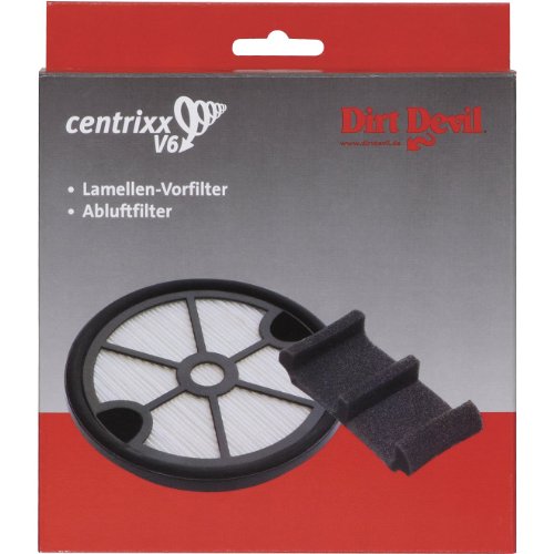 Dirt Devil 2690052008 - Juego de filtros para aspiradoras M 2006 Centrixx V6, M 3070 Centrixx V6, M 3075 Centrixx V6 (filtro de láminas, filtro para motor)
