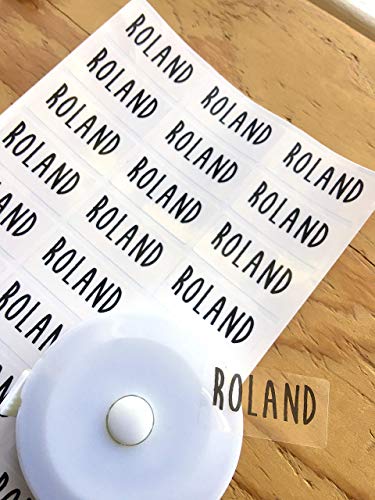 72 Medium Clear Transparent -Waterproof Name Stickers- Daycare Labels- School Labels