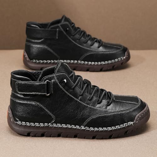 Men's Comfortable Leather Chukka Boots Supportive Ankle Booties for Everyday Walking and Style3