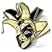 STORM BUY Venetian Masquerade Costume Mask Decoration Jester Masks for Ball Holloween Mardi Gras Cosplay Party (Large (Black))