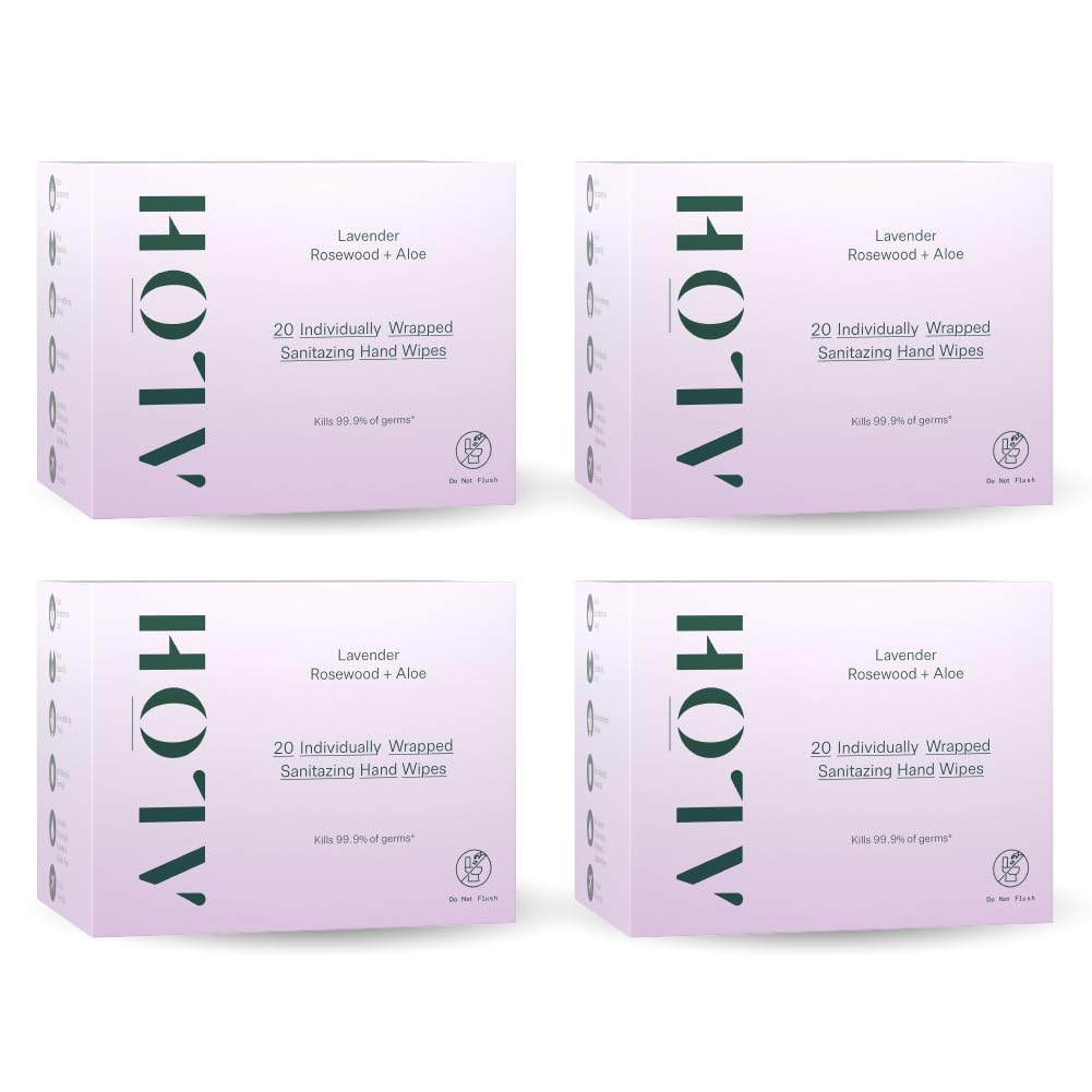 ALŌH Peppermint Eucalyptus + Aloe Hand Sanitizer Wipes Individually Wrapped — Amazon image 12