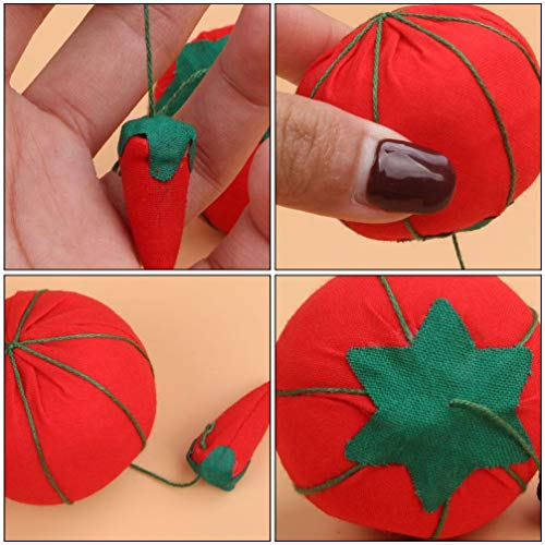 Artibetter 10Pcs Pin Cushion Tomato Needle Pincushion Pins Needle Holder For Diy Craft Sewing Quilting Daily Needlework #TOP7