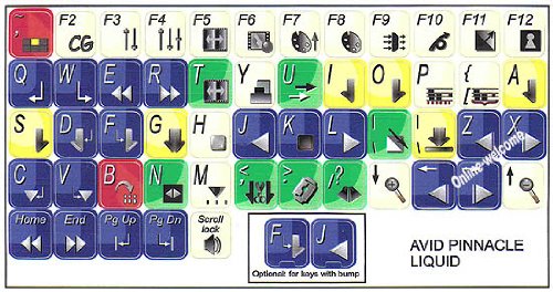 Etiqueta para teclado Avid Pinnacle Liquid Edition miniatura 2