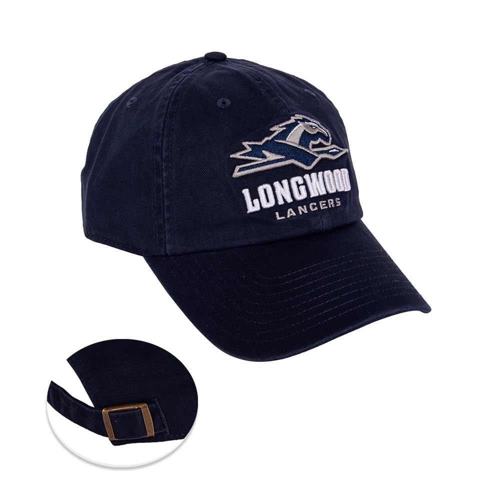 Desert Cactus Longwood University Baseball Cap - Adjustable LU Lancers Embroidered Hat In Blue - View #10