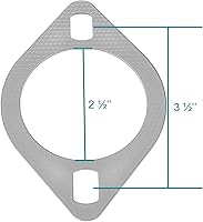 Vista 6 de Spec-D Tuning 2,5 "aluminio de escape de cabeza abajo tubo colector colector brida junta 2 pernos