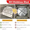 Couvercle De Regard Invisible 40x40x5cm Avec Cadre Encastré - Wzmazingly Acier Inoxydable Pour Pavés