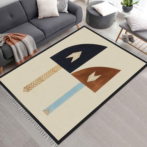 Tapis carré en coton lavable Kilim pour simplifier l'entretien