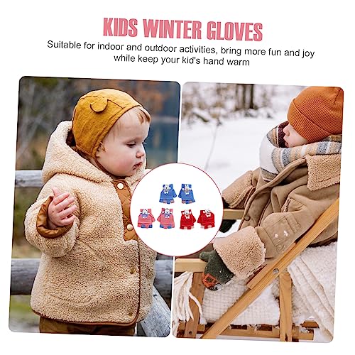 LIFKOME 3pairs Boy Girl Knitted Gloves Flap Cover Adorable Half Finger Gloves for Boy Girl Random Color for Typing and Writing Stylish Functional for Boys and Girls4