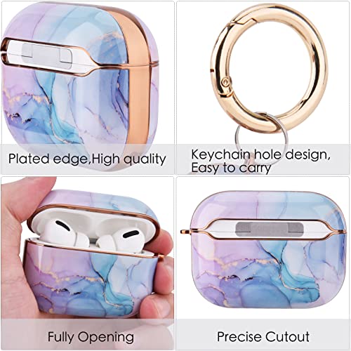 Oleband Airpods Pro 2 Case 2022 With Cute Pattern,Hard Protective Cover For Apple Air Pod Pro 2Nd Generation Case,Led Visible,Ipods Pro 2 Case For Women And Girls,Watercolor Marble #TOP1