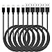 Produktbild 5pack 2M iPhone Ladekabel, WUYA Lightning Kabel Nylon iPhone Kabel Ladekabel Kompatibel für iPhone11 Pro Max XR XS X 10 8 7 6 6S Plus 5 5s SE 2020- Schwarz