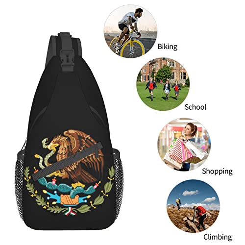 Mochila tipo bandolera unisex negra miniatura 7
