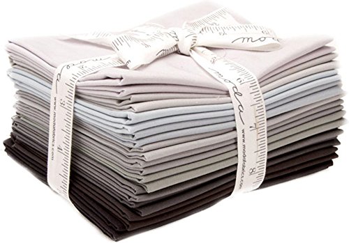 Bella Solids Black 12 Fat Quarters Moda Fabrics 9900AB 130