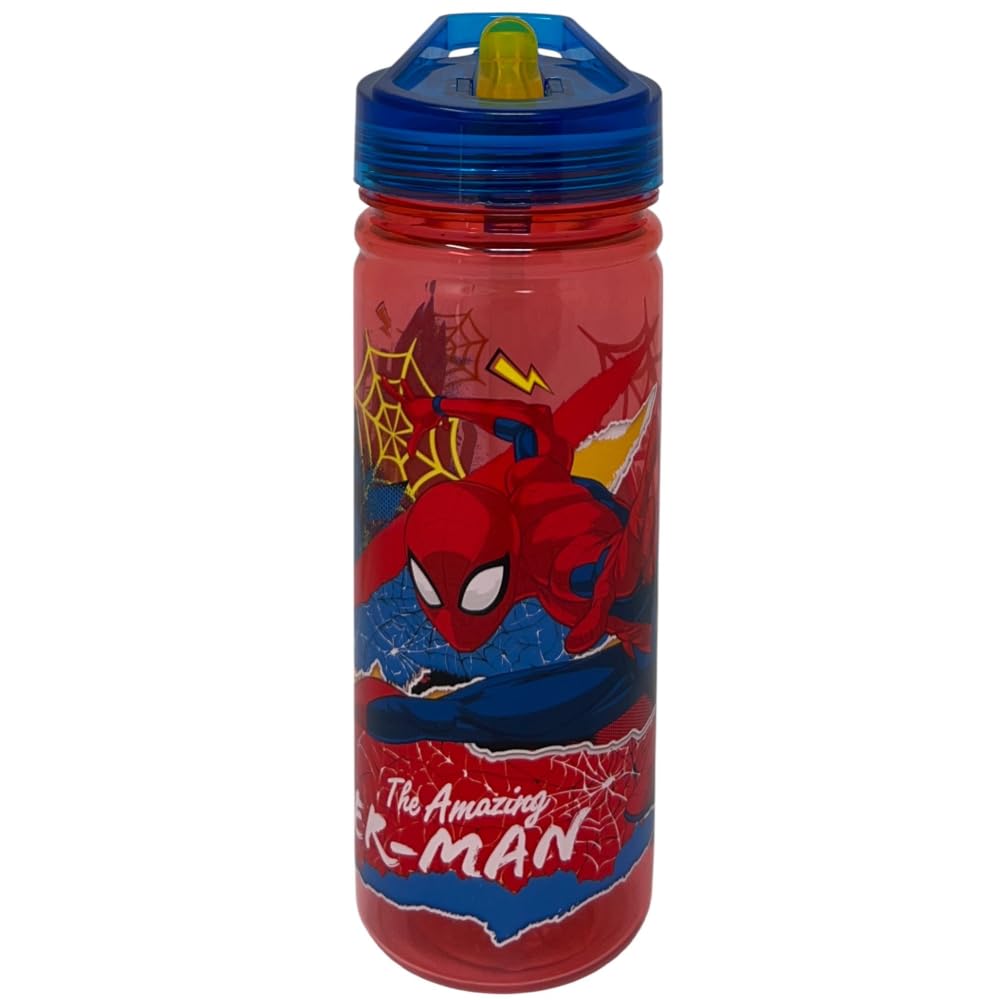 CARTOON Spiderman Marvel Ecozen Tritan Water Bottle with Foldable Spout Kids Bottle 580ml BPA Free