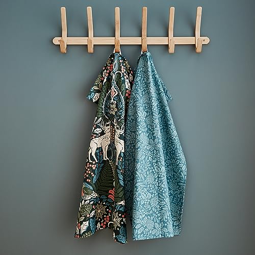 Catherine Lansfield Kitchen Majestic Stag Cotton 50x70 cm Pack of 2 Tea Towels Green