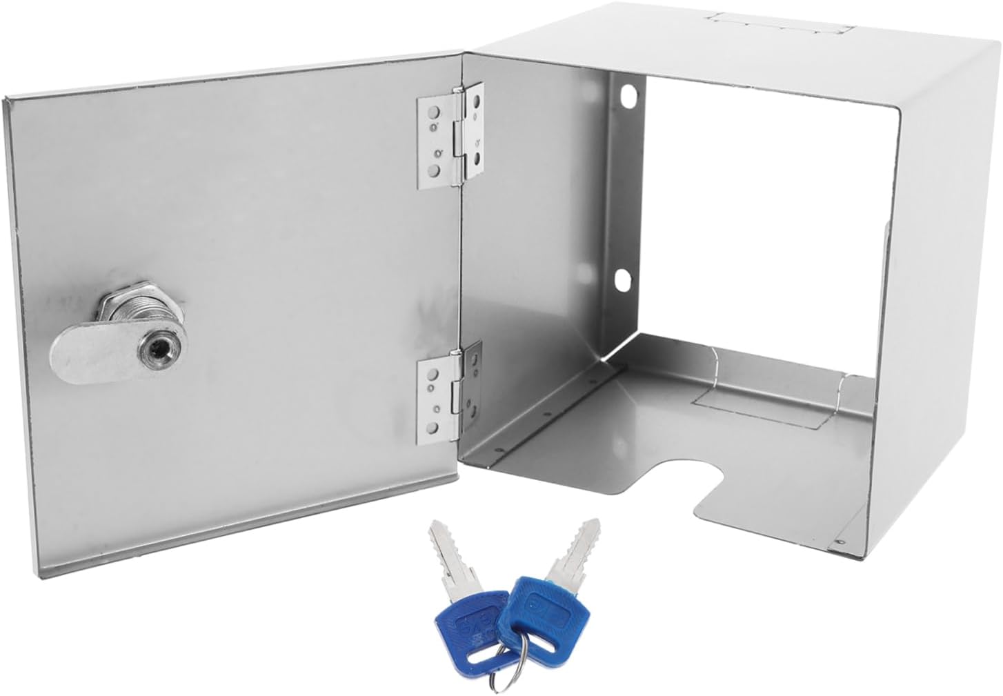 Heavy Duty Stainless Steel Weatherproof Electrical Outlet Security Box Lockable Theft Socket Cover for Outdoor Use Design Easy DIY Installation Robust