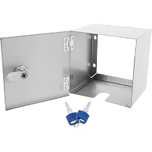 Heavy Duty Stainless Steel Weatherproof Electrical Outlet Security Box Lockable Theft Socket Cover for Outdoor Use Design Easy DIY Installation Robust