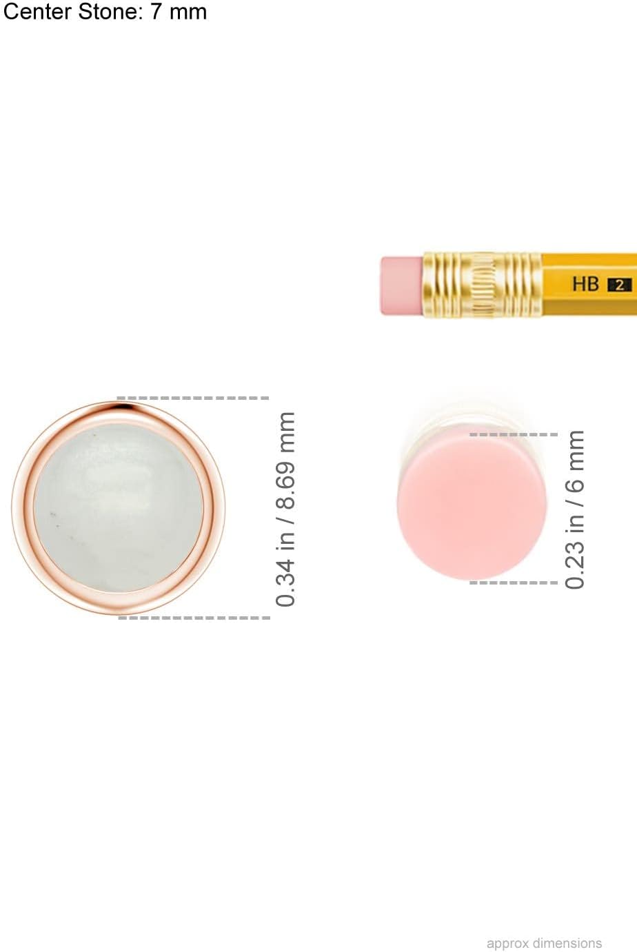 Angara Natural Moonstone Solitaire Pendant for Women | Bezel-Set Round Moonstone Solitaire Pendant in 14K Solid Gold/Platinum With 18" Chain | Birthday, Anniversary, Gemstone Jewelry Gift