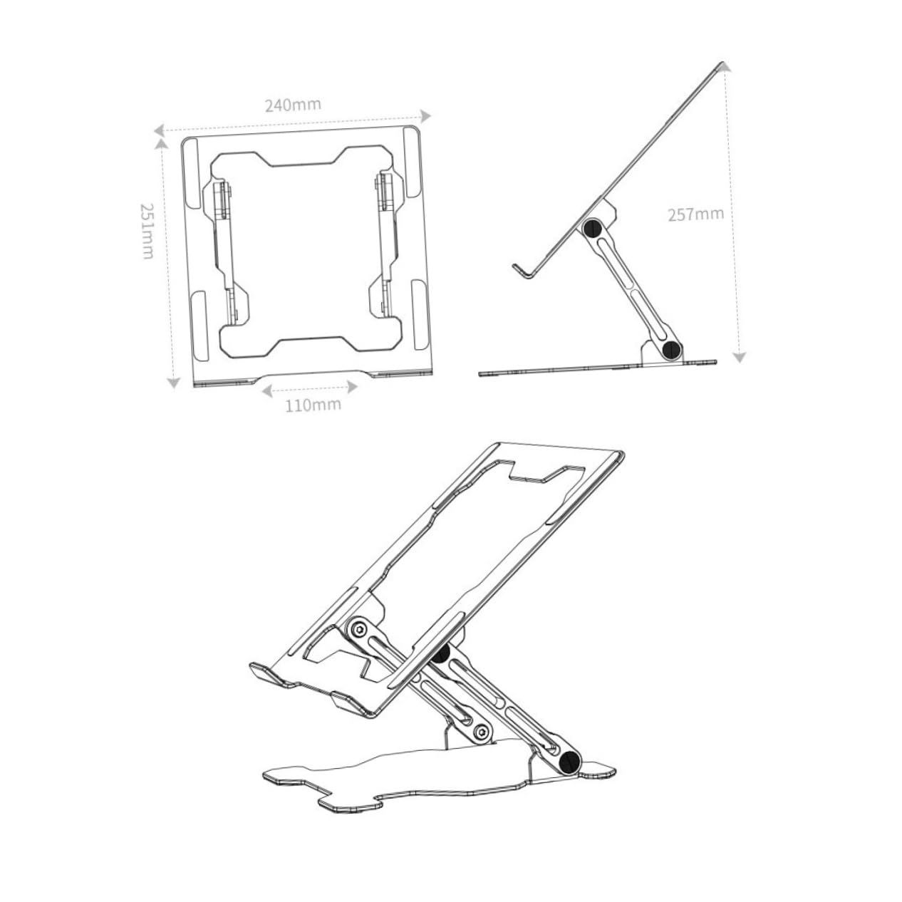 DOITOOL Soporte para Computadora Portátil De Soporte Elevador Antideslizante Ergonómico