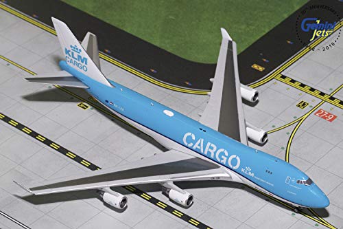 GeminiJets GJKLM1827 KLM Cargo B747-400F PH-CKA 1:400 Scale Diecast Model Airplane, Blue
