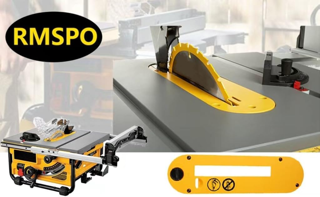 DWE7402DI Table Saw Accessories Dado Throat Plate Fits for DeWalt Table Saw 10 Inch, Dado Blades for DeWalt Table Saw DWE7490, DWE7491, DWE7491RS, DWE7492 (Yellow, 1PCS)