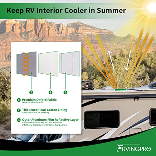 Rvingpro Magnetic Rv Window Shade 16"X16", Double-Side Foldable Rv Vent Blackout Shade, Reflective Rv Skylight Shade Cover For Inside Camper, With Storage Bag & Velcro, Sliver Grey #TOP7