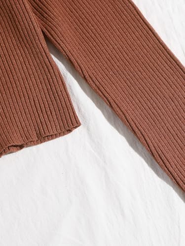 Image of Floerns Women's Tie Front Long Sleeve Rib Knit Shrug Sweaters Cardigan Crop Top