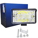 【DISIPACIÓN DE CALOR EFICIENTE】Los faros LED del tractor con disipación de calor ultradelgados garantizan una disipación de calor eficiente de las luces de trabajo LED del tractor. El radiador de aleación de aluminio de alta calidad maximiza el área de superficie para un enfriamiento óptimo. Si usa el faro LED de 12V durante 5 horas, aún puede tocar la carcasa sin sentirse incómodo.