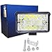 Phare de Travail LED 12V,4" Antibrouillard LED Voiture,IP67 Feux Tracteur,48 W 6000K Phares Longue Portee LED pour Tracteur,SUV,UTV,ATV