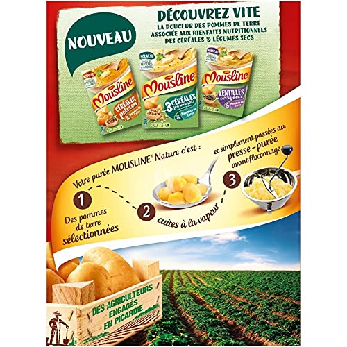 MOUSLINE - Purée Nature 520G - Lot De 4