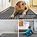 AYOHA Runner Rug 2' x 9' Indoor/Outdoor Carpet for Hallway Kitchen Entryway Patio Lobby Garage Deck Area Rugs with Natural Non-Slip Rubber Backing, Gray/Black Strip (Available for Custom Sizes)