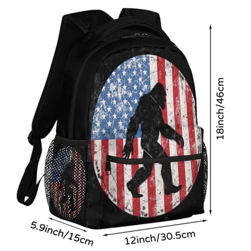 Mochila para portátil de 15.6 pulgadas unisex con diseño Bigfoot y bandera 2
